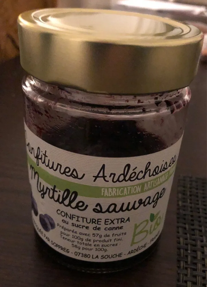 Confitures de Myrtille Sauvage