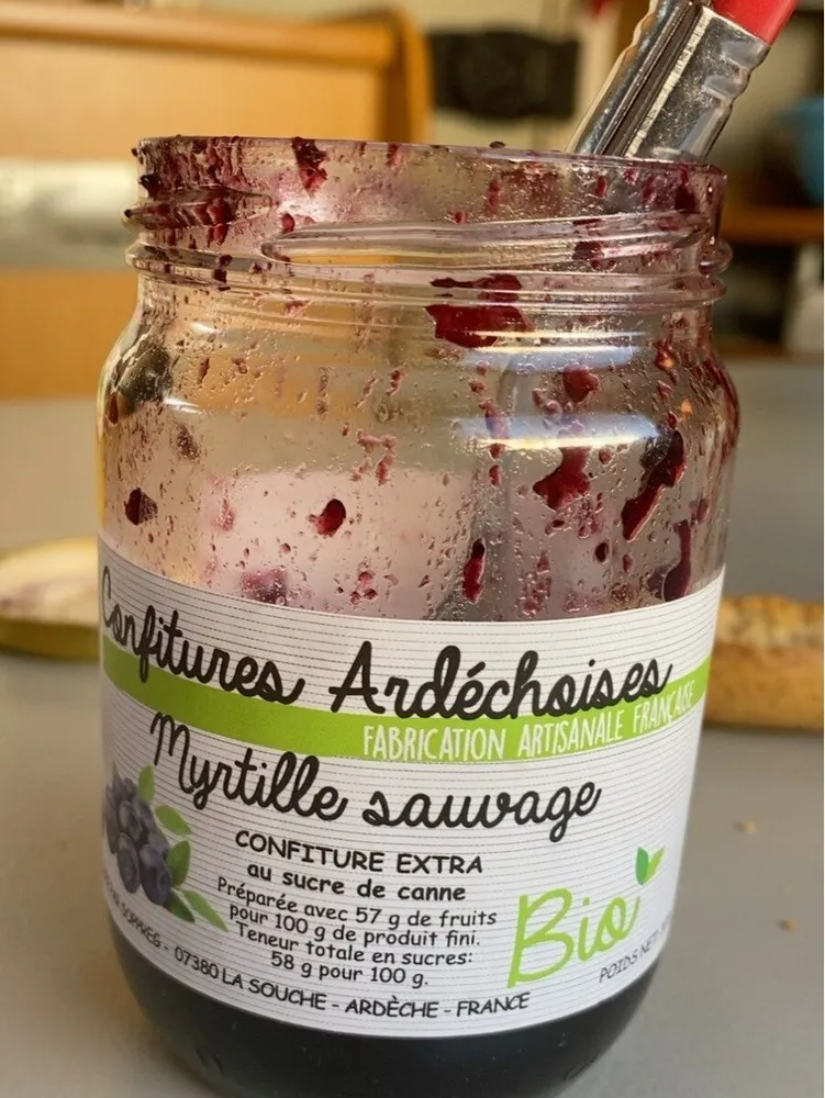 Confiture ardechoise myrtille sauvage
