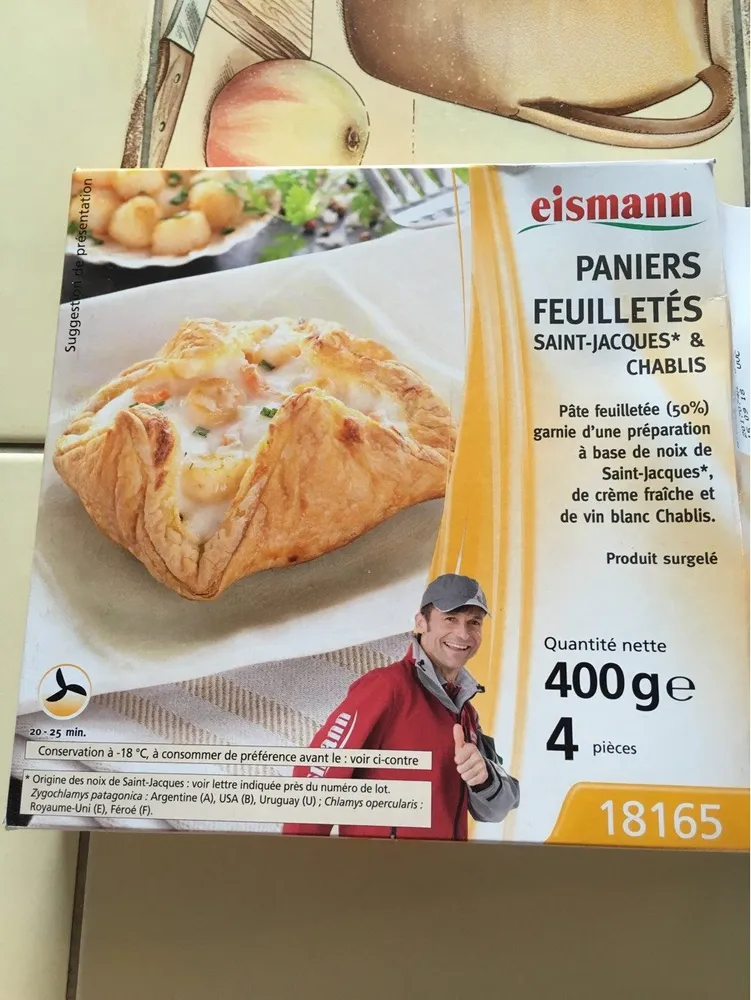 Paniers feuilletes saint-jacques