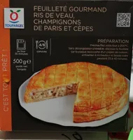 Feuilleté gourmand ris de veau champignons de Paris et cèpes
