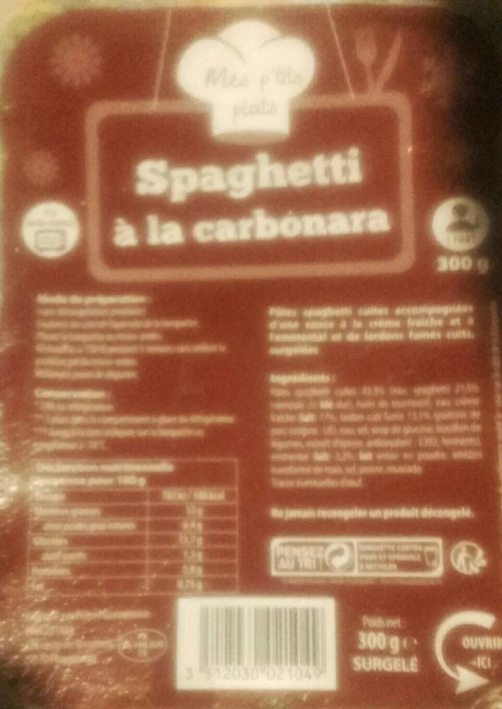 Spaghetti a la carbonara