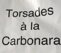 Torsades a la carbonara