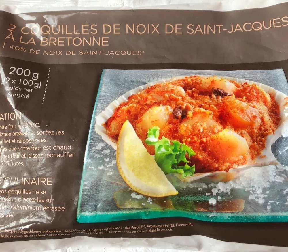 Coquille de noix de st jacques a la bretonne