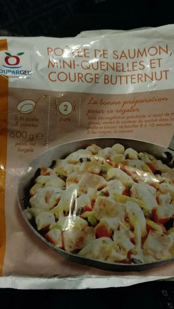 Poêlée de saumon, mini-quenelles et courge butternut