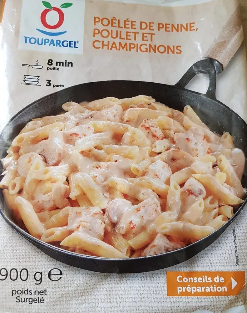 Poêlée De Pennes Poulet Et Champignons