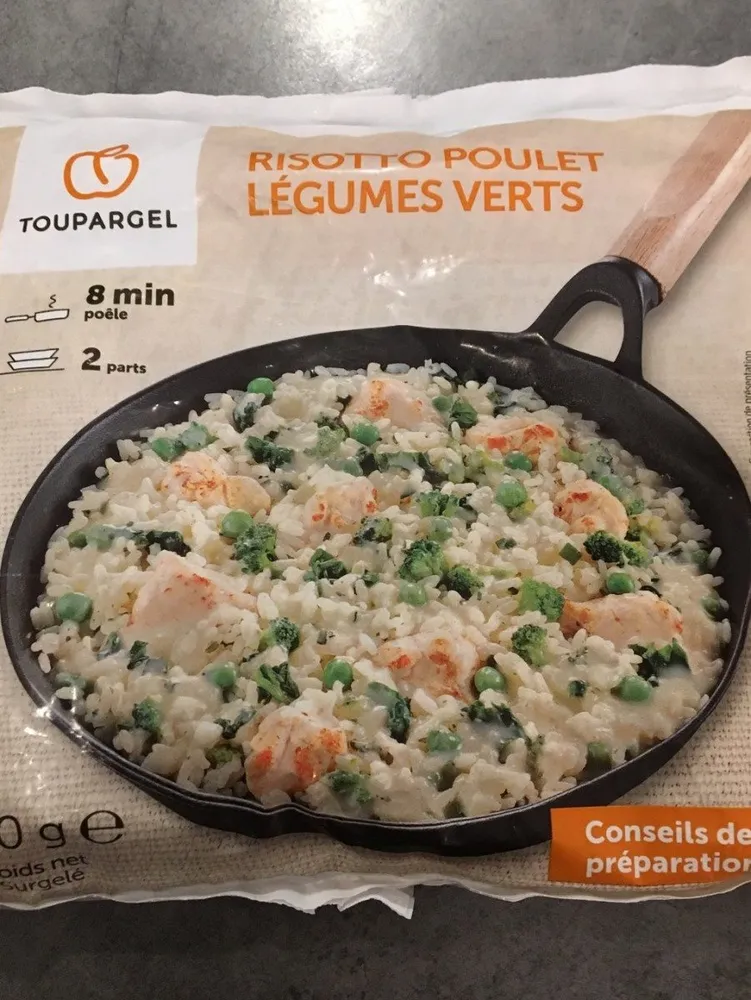 Risotto poulet legumes vert