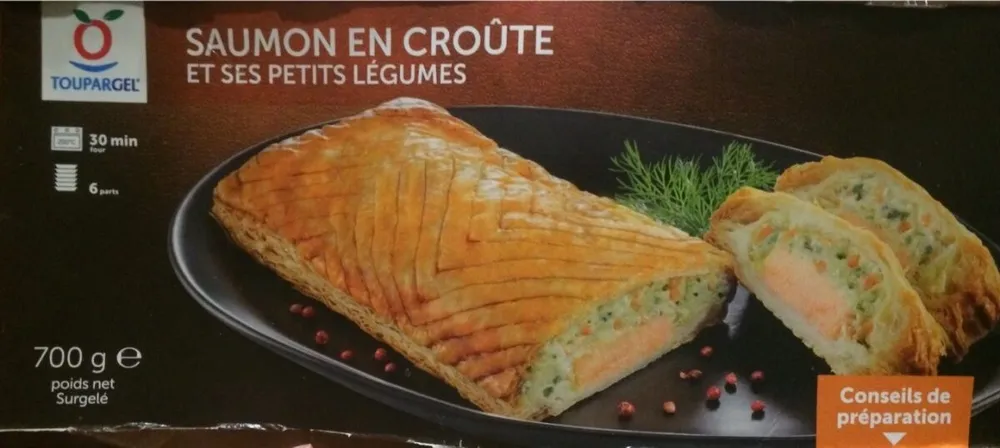 Saumon en croûte et ses petits légumes