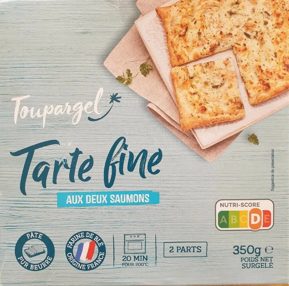 Tarte fine aux deux saumons
