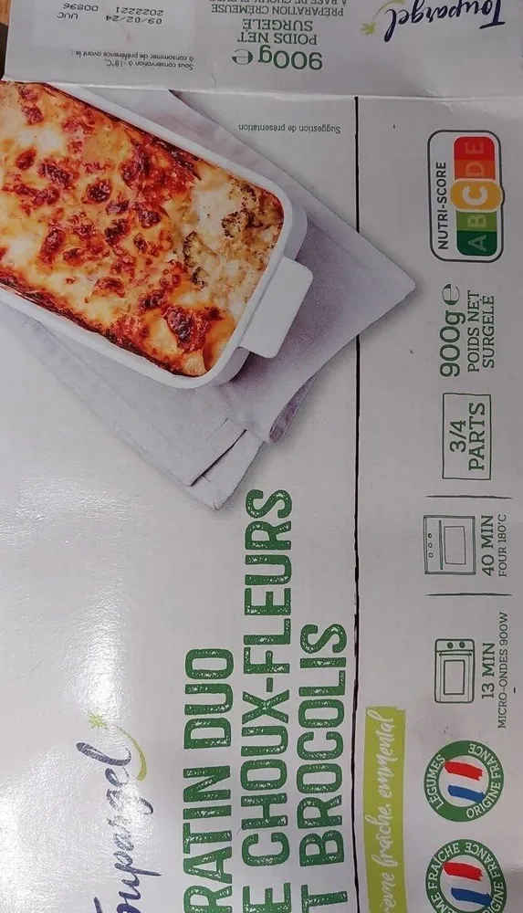 gratin duo de choux-fleurs et brocolis