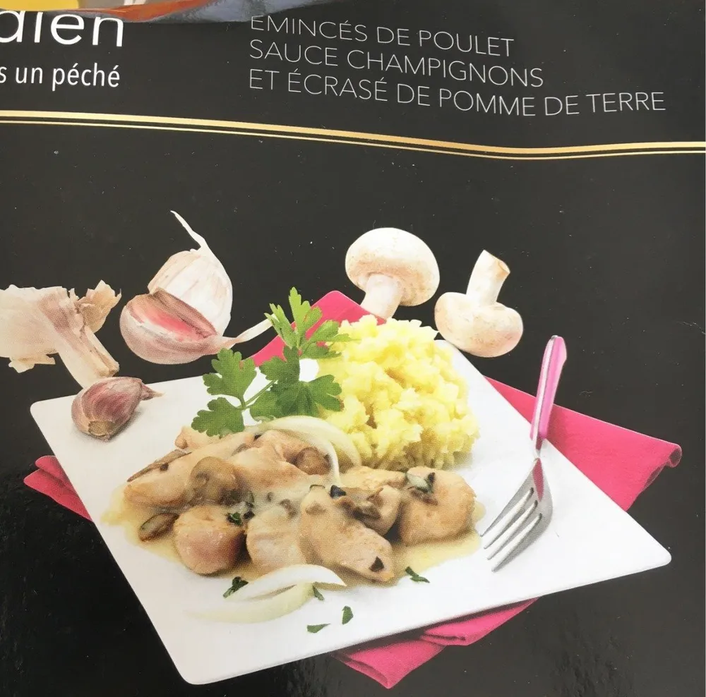 Emince poulet champignon pommes de terre
