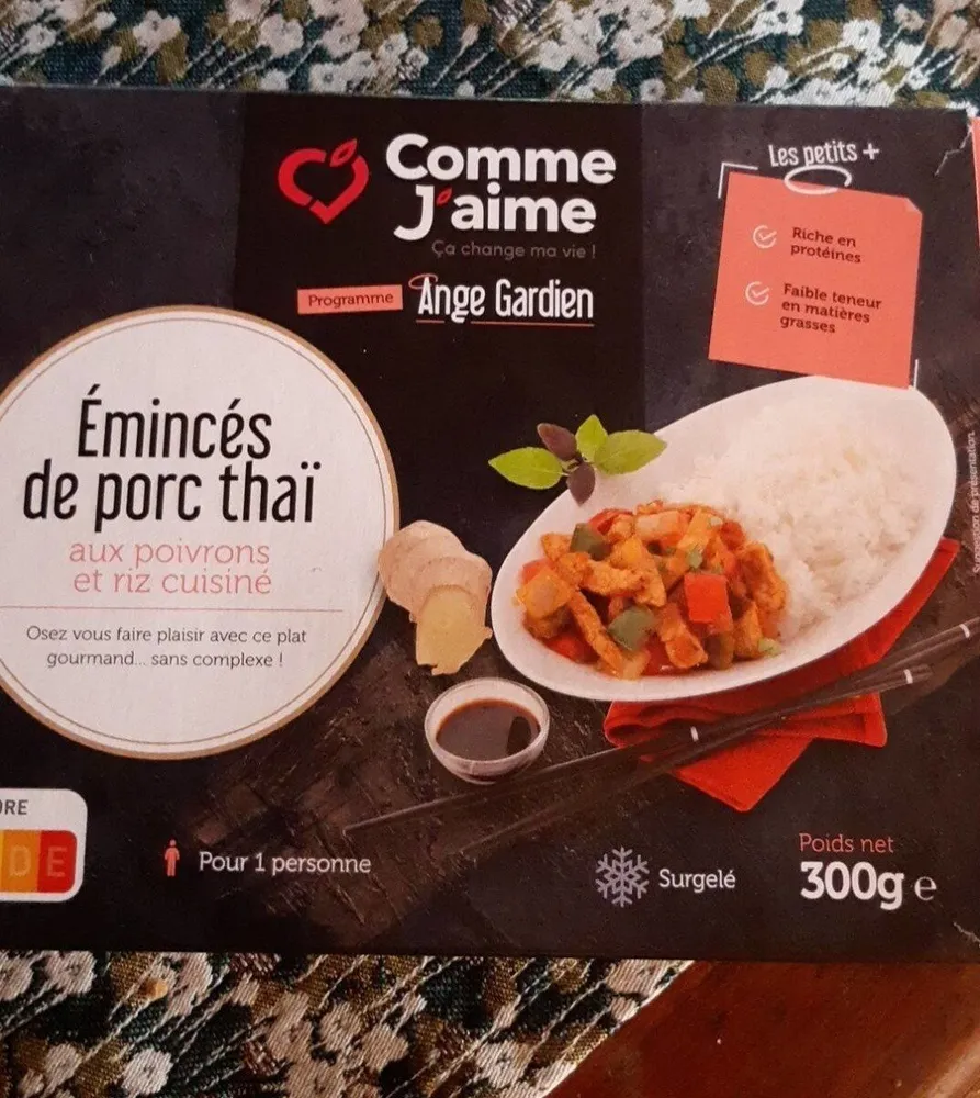Émincé de porc thai
