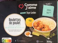 Boulette de poulet poivrons grillés et semoule de couscous