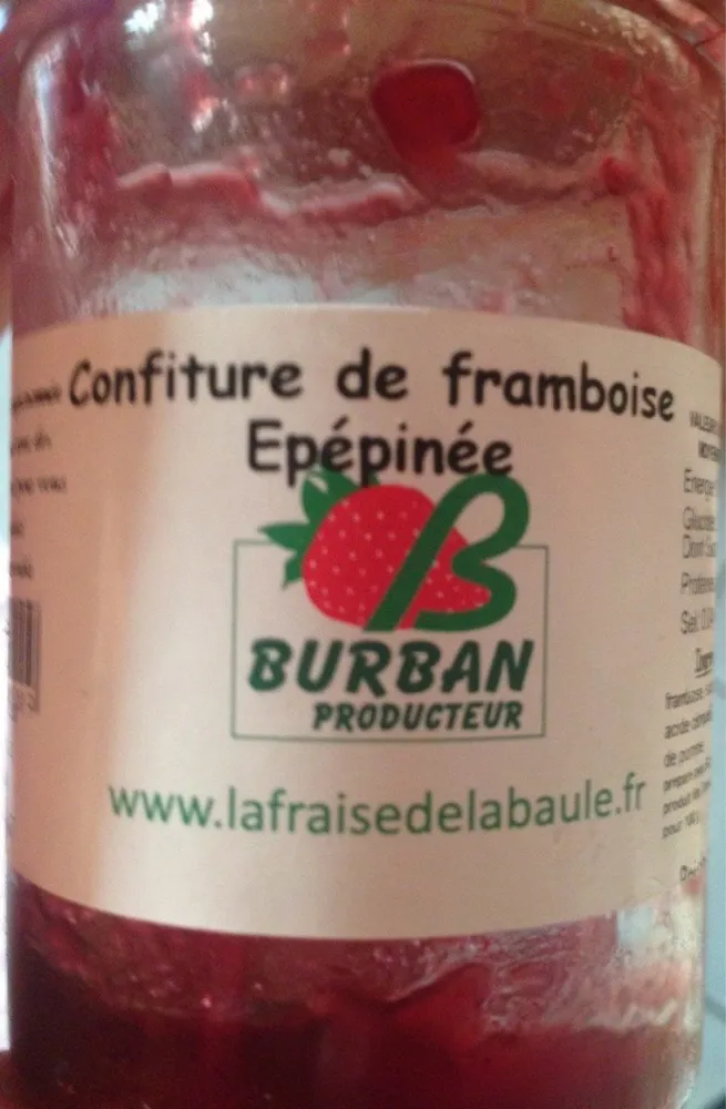 Confiture de framboise épépinée