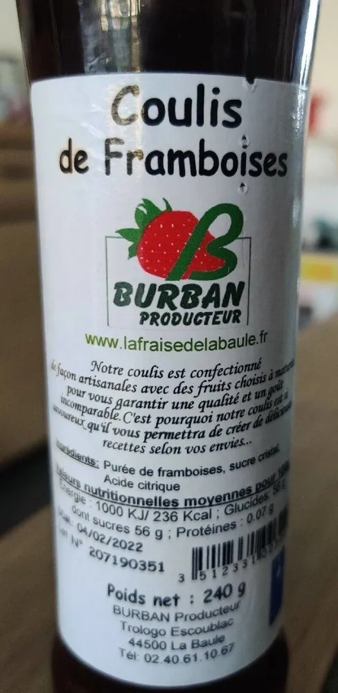 Coulis de framboises