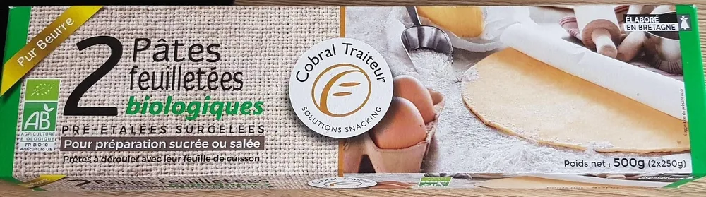 Pate feuilletés biologiques cobral traiteur