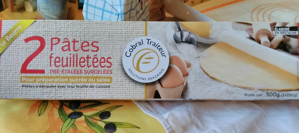2 pâtes feuilletées pré-étalées surgelées