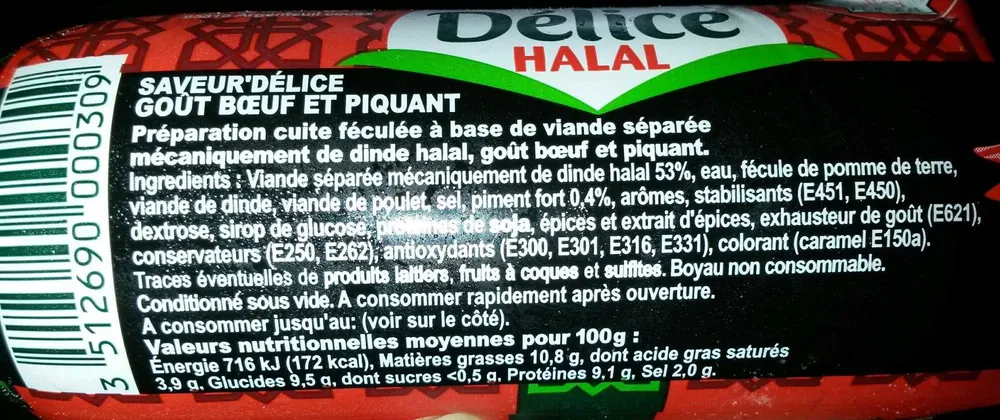 Saveur'délice goût boeuf piquant