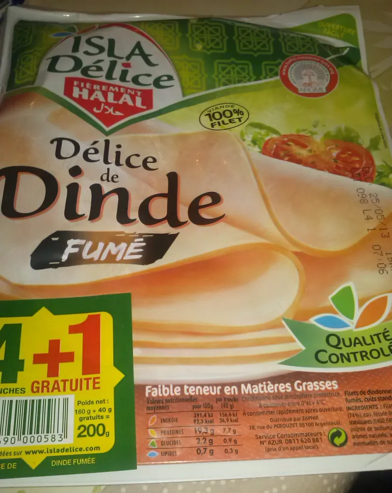 Délice de dinde fumé (5 tranches)