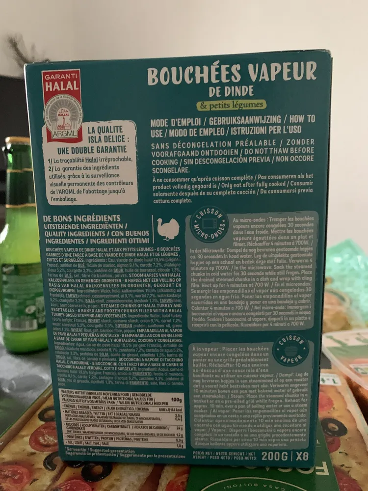 Bouchees vapeur dinde