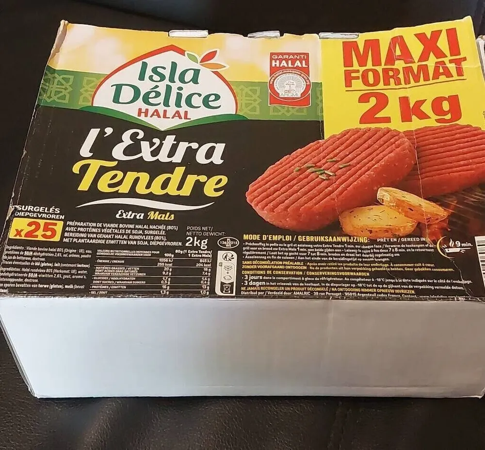 Steaks haché l'extra tendre halal