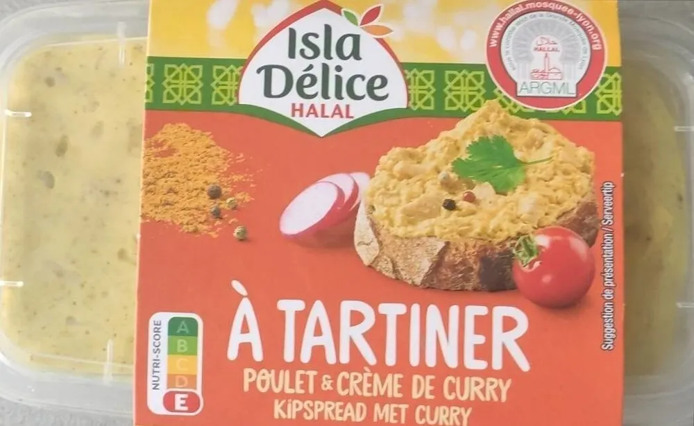 poulet et crème de curry à tartiner