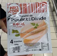 Tranche de poulet et dinde