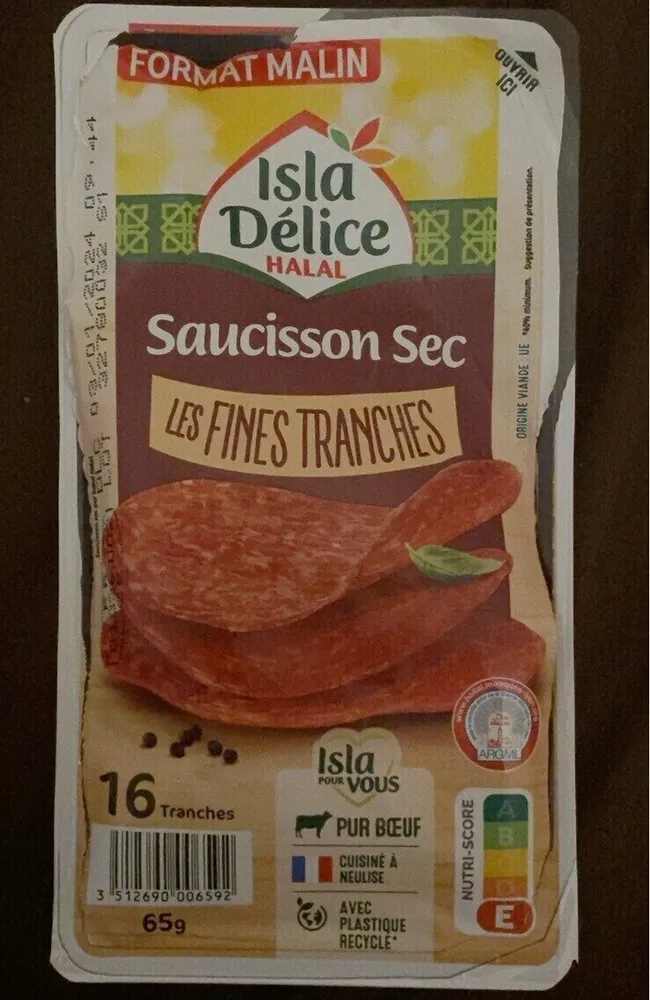 Saucisson sec halal
