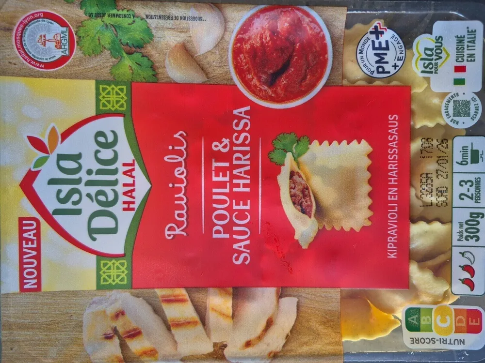 Raviolis Poulet Harissa