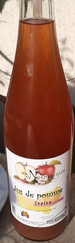 Jus de pomme fraise