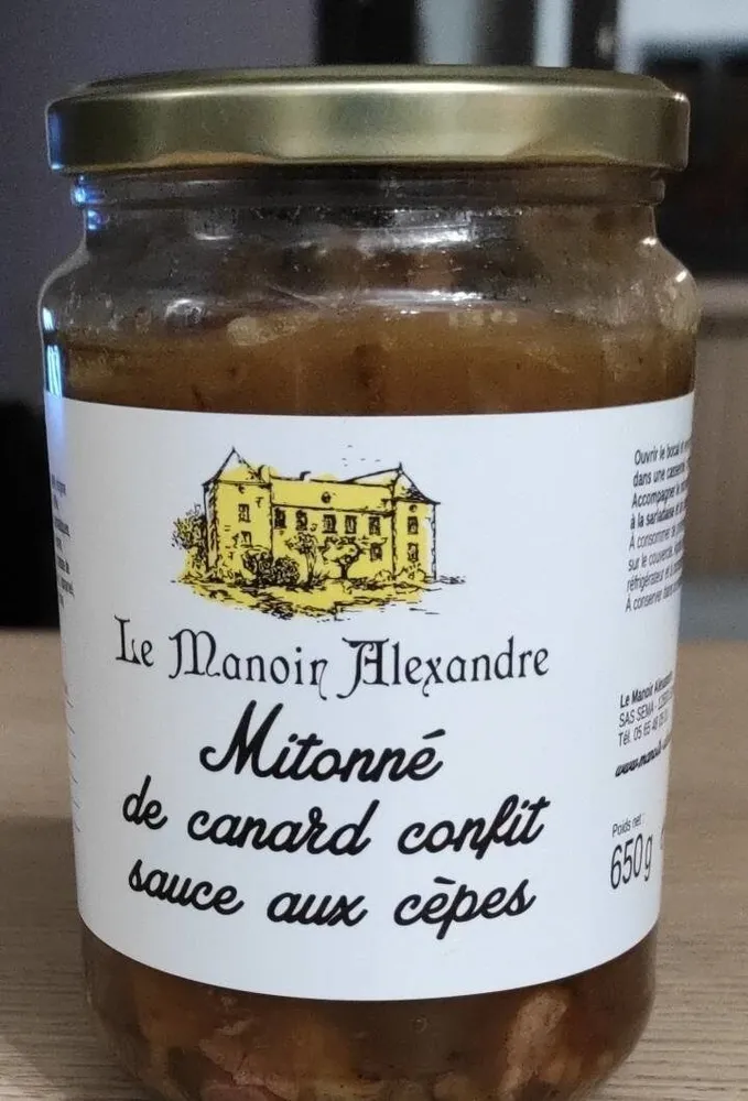 Mitonné de canard confit sauce aux cèpes