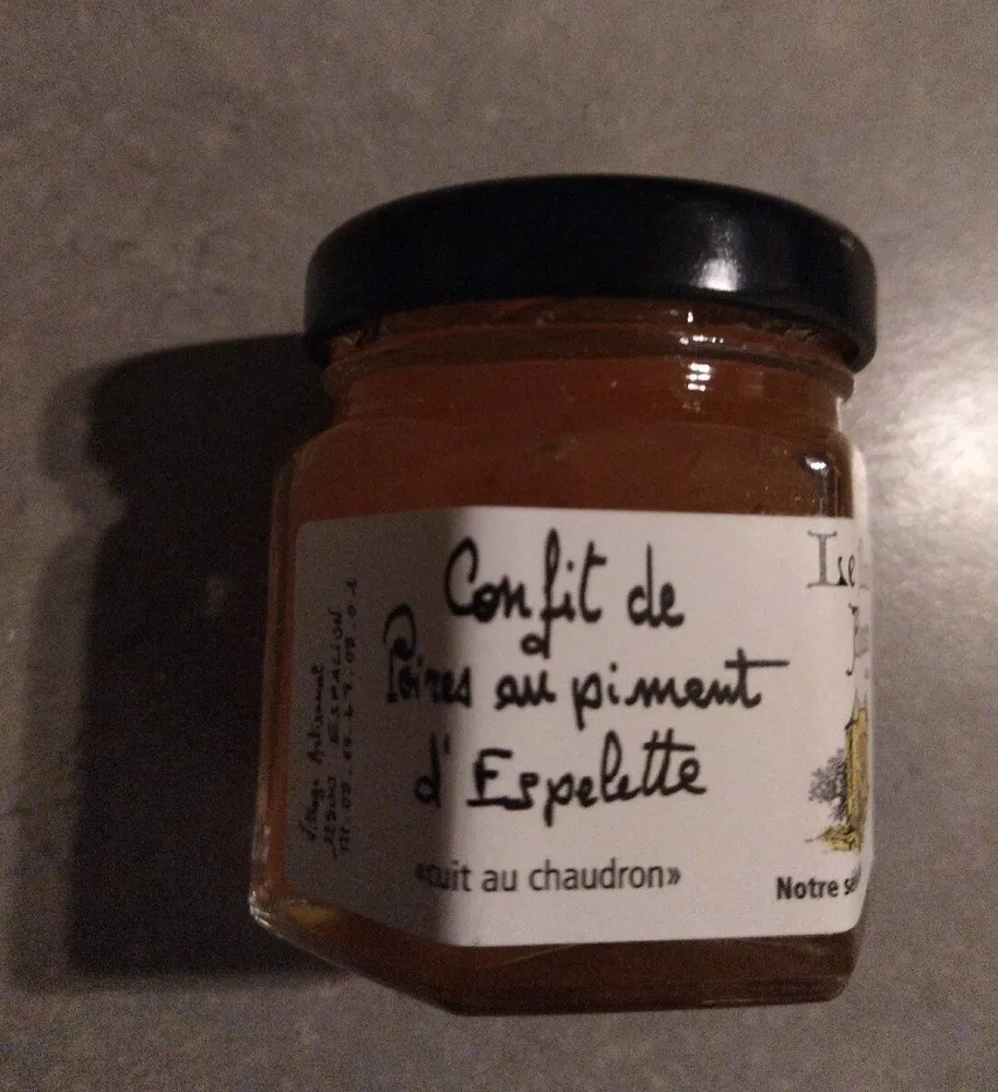 Confit poires au piment d Espelette