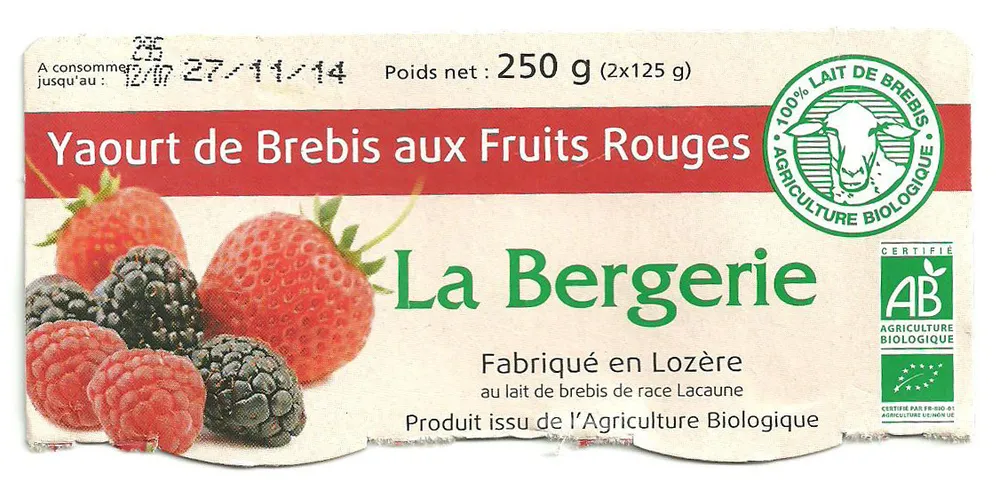 Yaourt de Brebis aux Fruits Rouges