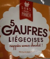 Gaufres liégeoises nappées saveur chocolat