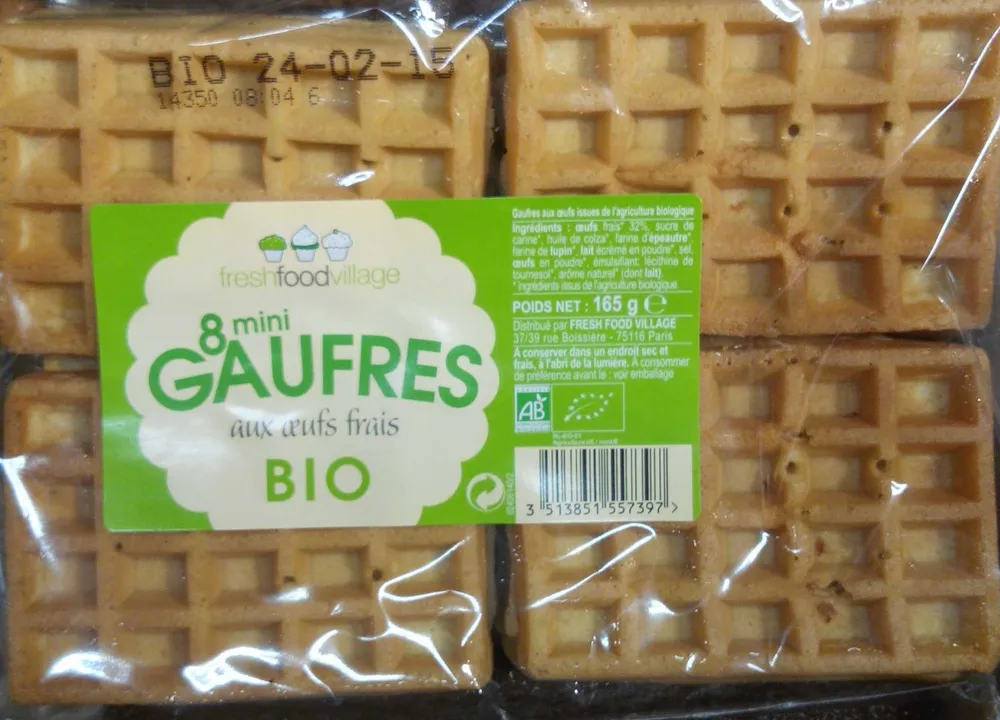8 Mini Gaufres aux Œufs Frais Bio