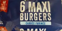 6 maxi burgers carrés farinés