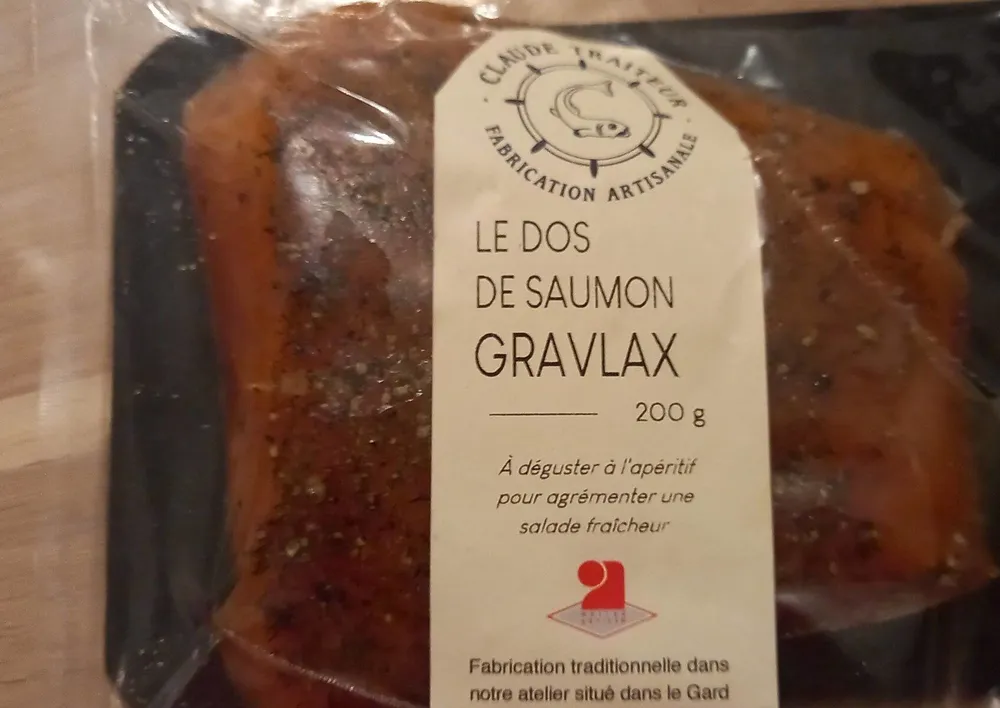 Le dos de saumon gravlax