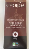 Tablette chocolat noir pâtissier 70%