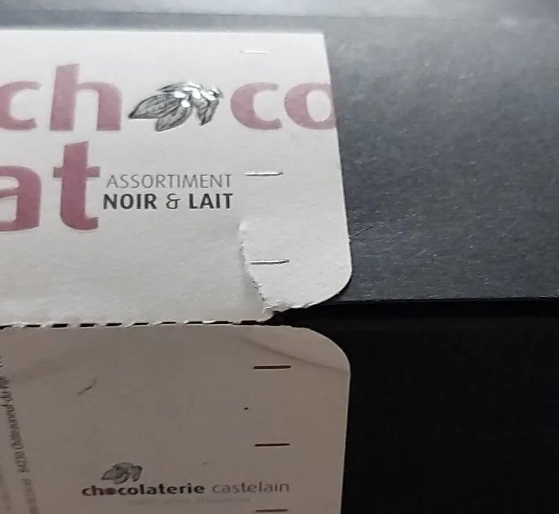 Assortiment noire lait