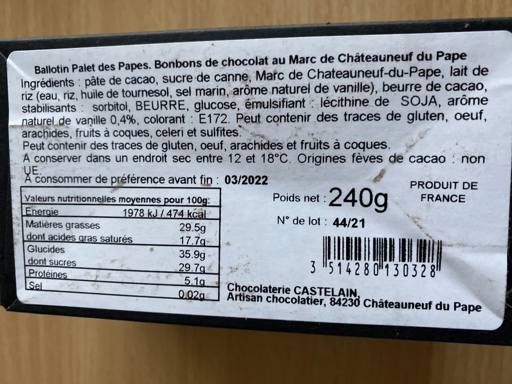 Palet des papes
