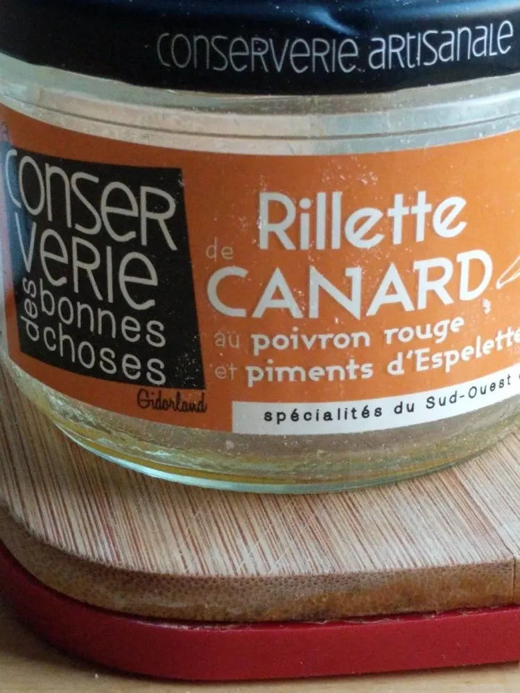 Rillette de canard au poivron rouge et piment d'Espelette