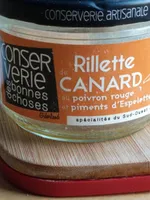 Rillette de canard au poivron rouge et piment d'Espelette