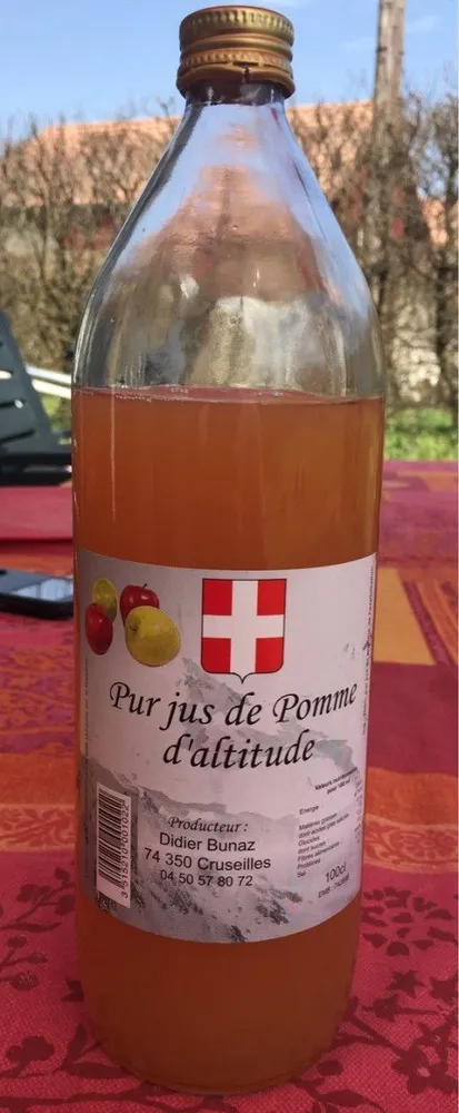 Pur jus de pomme d'altitude