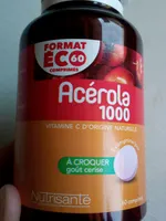 Nutrisanté Acerola 1000 Vitamines à Croquer 60 Comprimés