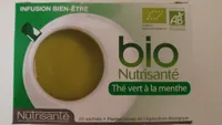 Bio Nutrisanté Thé Vert à La Menthe 20 Sachets