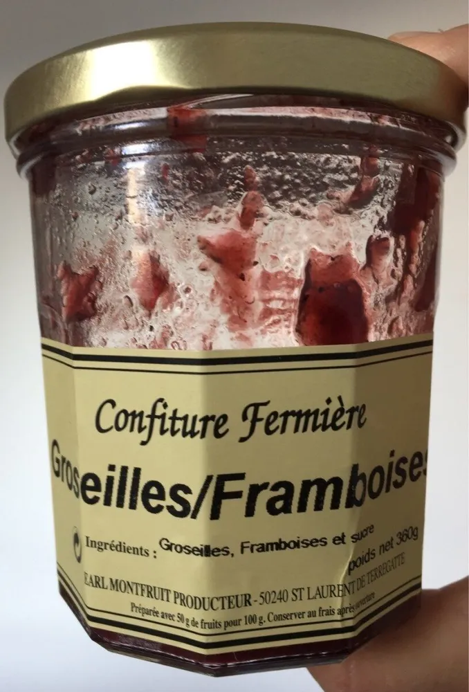 Confiture groseilles framboises artisanale NORMANDIE GOURMANDE
