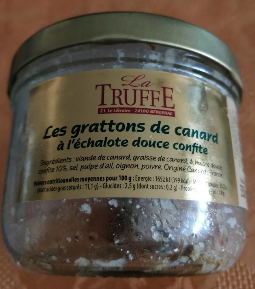 Les grattons de canard à l'échalote douce confite