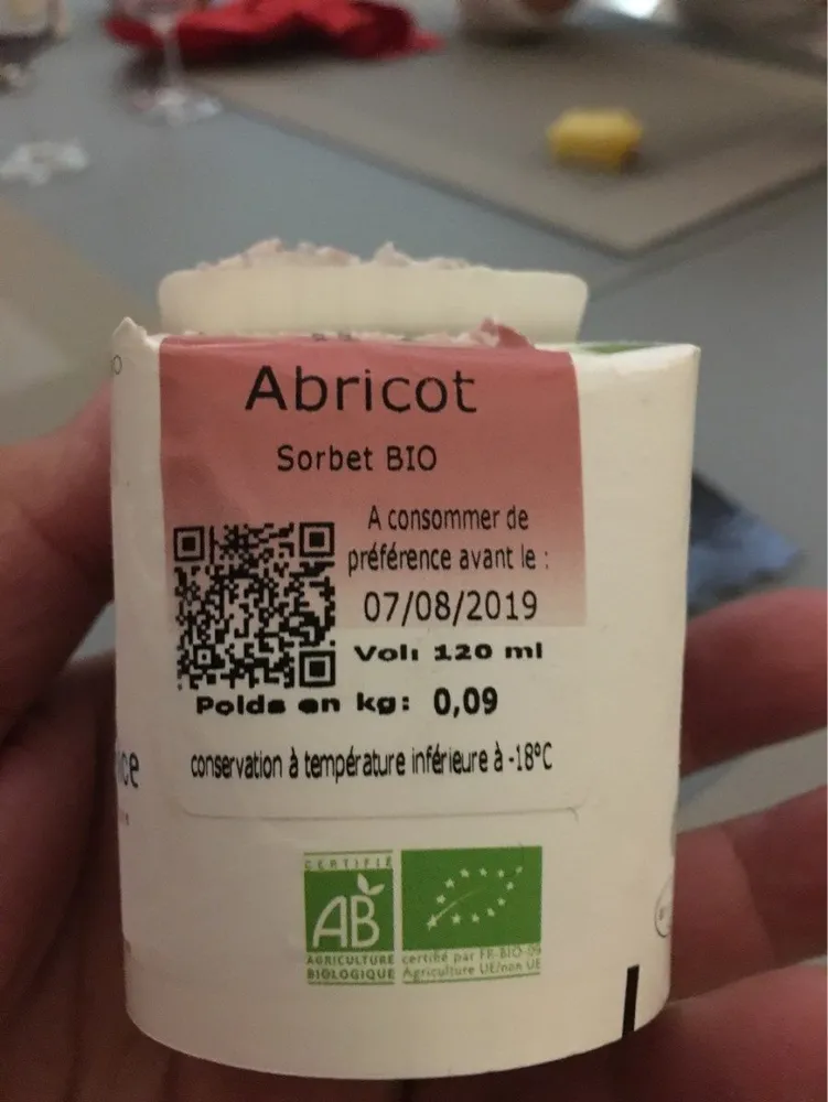 Sorbet Bio Abricot