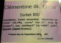 Sorbet clémentine de Corse