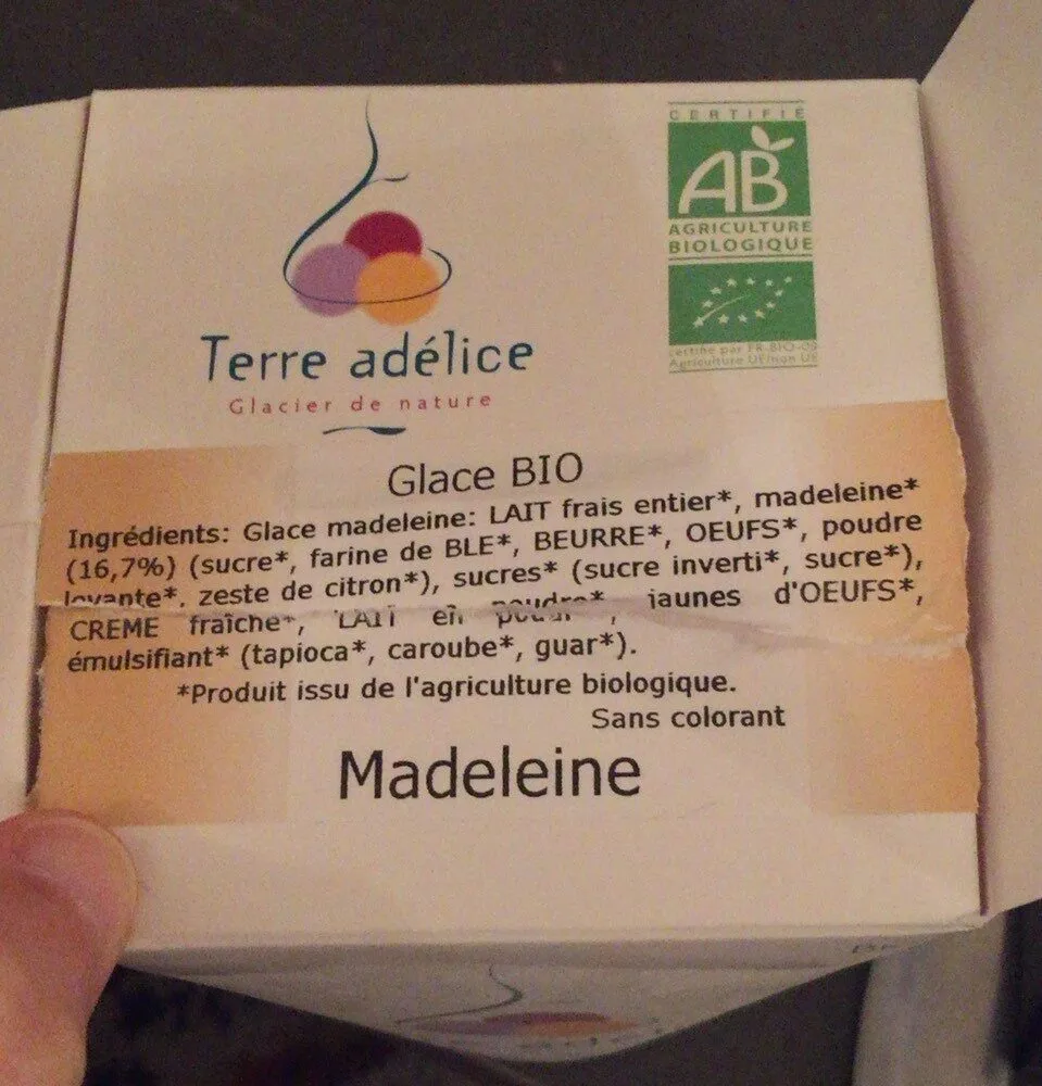 Glace madelaine