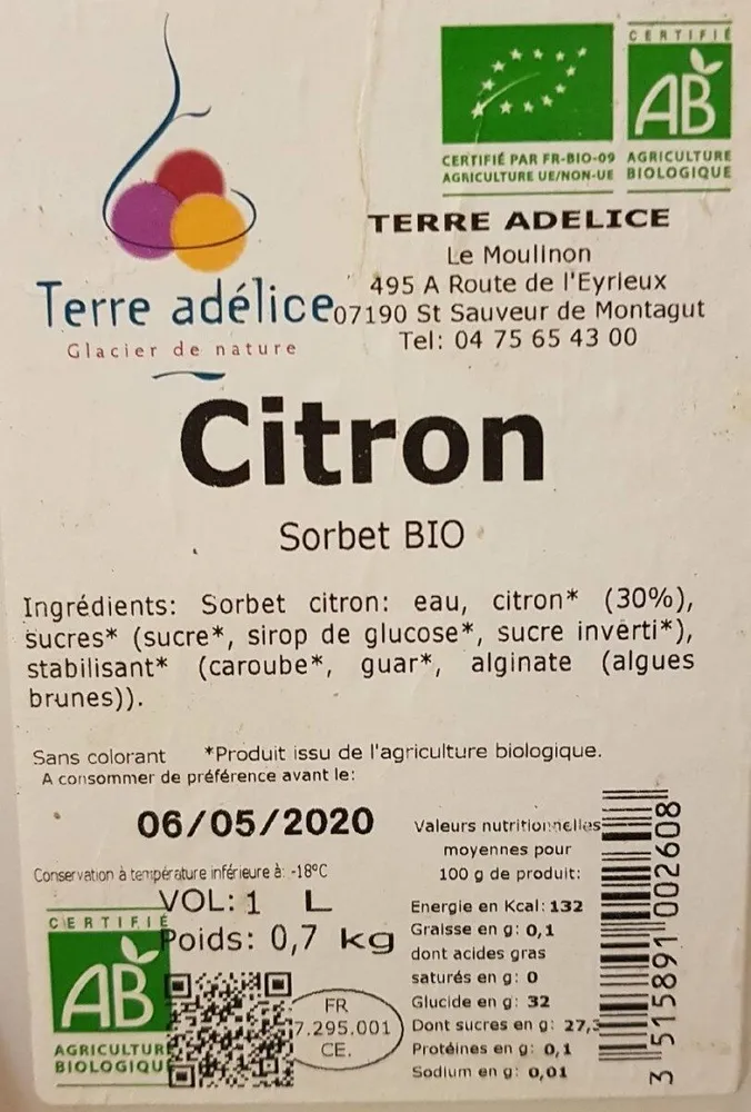 Sorbet citron